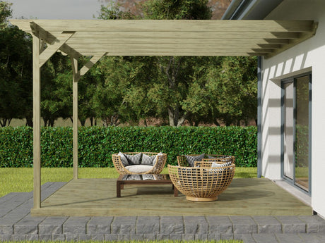 Wall Mounted Pergola and Decking Kit Disnasty Design