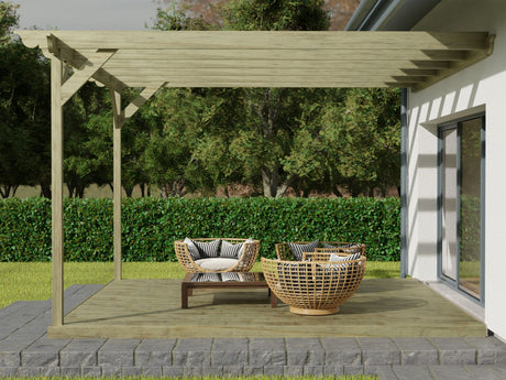 Wall Mounted Pergola and Decking Kit Ovolo Design