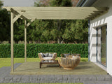 Wall Mounted Pergola and Decking Kit Sculpted Design