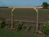 Screen Pergola, Plant Climbing Arbour - Chamfered Sculpted Brace