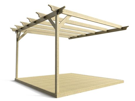 Wall Mounted Pergola and Decking Kit Champion Design