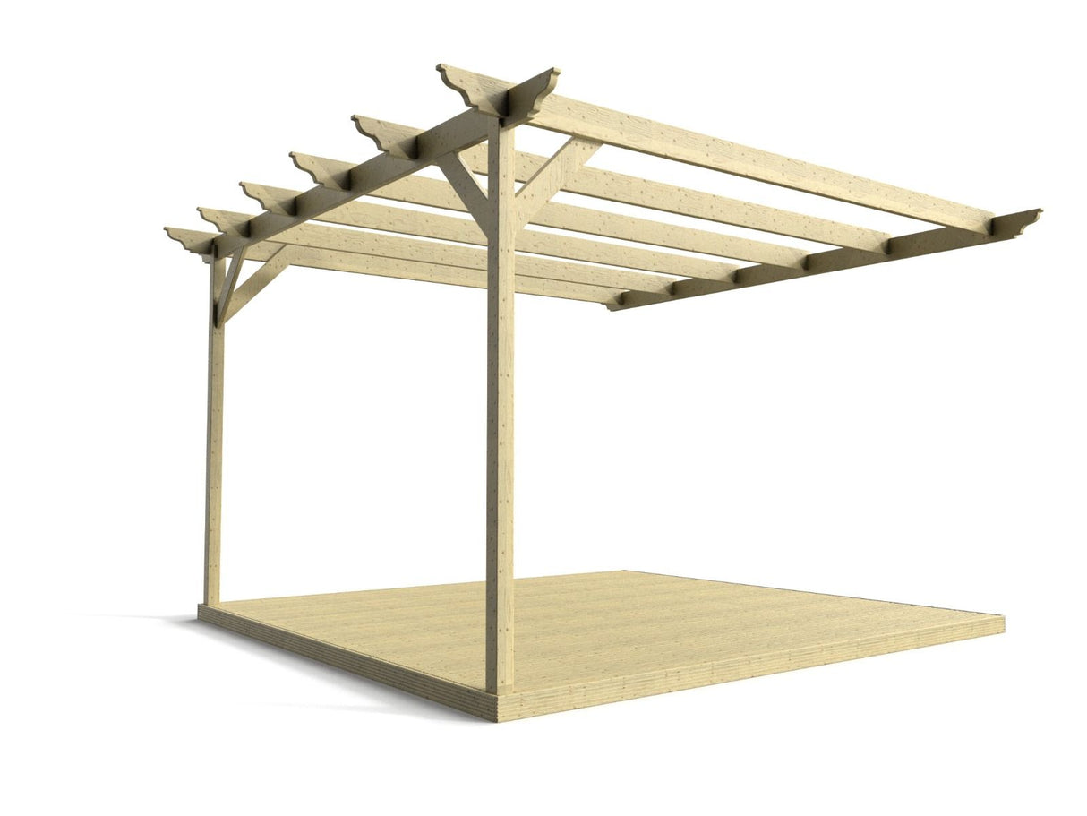 Wall Mounted Pergola and Decking Kit Disnasty Design