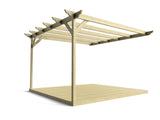 Wall Mounted Pergola and Decking Kit Disnasty Design