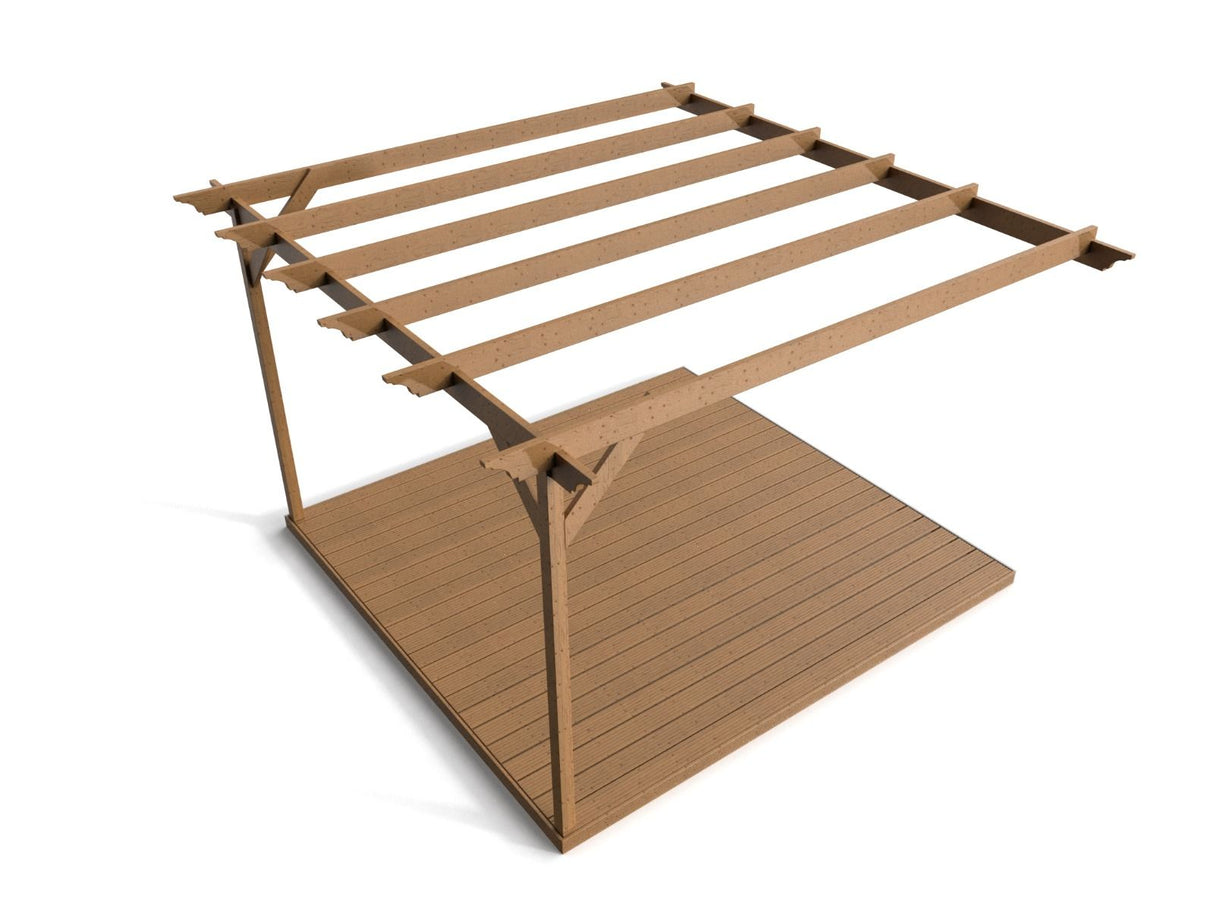 Wall Mounted Pergola and Decking Kit Disnasty Design
