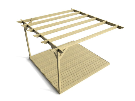 Wall Mounted Pergola and Decking Kit Disnasty Design
