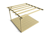 Wall Mounted Pergola and Decking Kit Longhorn Design