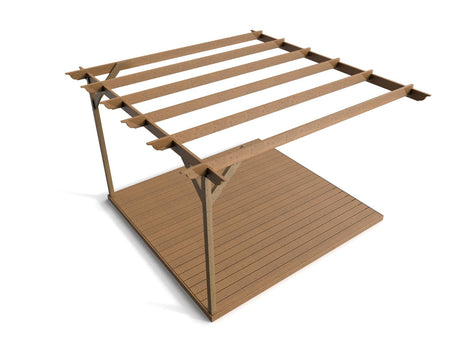 Wall Mounted Pergola and Decking Kit Longhorn Design