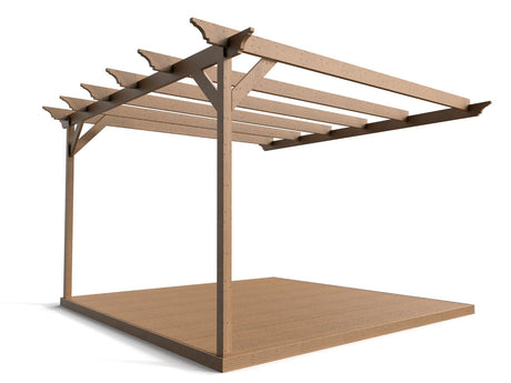 Wall Mounted Pergola and Decking Kit Orchid Design