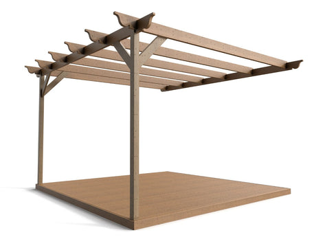 Wall Mounted Pergola and Decking Kit Ovolo Design
