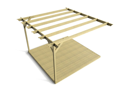 Wall Mounted Pergola and Decking Kit Ovolo Design
