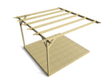 Wall Mounted Pergola and Decking Kit Sculpted Design
