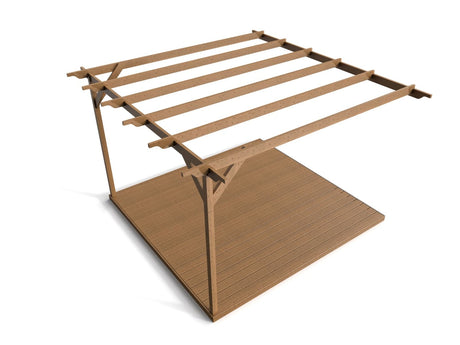 Wall Mounted Pergola and Decking Kit Sculpted Design