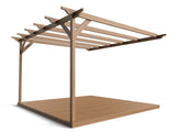 Wall Mounted Pergola and Decking Kit Sculpted Design