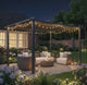 3m x 4m Aluminium Retractable Pergola – Dark Grey Outdoor Patio Garden Shade Shelter