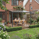 4.35m x 3m Wall Mounted Pergola - Aluminium Frame & Polycarbonate Roof – Grey Patio Cover