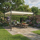 4m x 3m Metal Garden Pergola with Retractable Roof Canopy – Outdoor Gazebo Shelter for Patio & Garden, Adjustable Sun Shade, Cream White