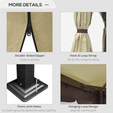 Beige 3m x 3m Water Repellent Gazebo