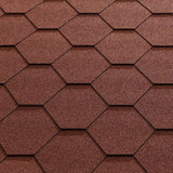 Oak Apex Gazebo with Katepal Red Shingle Roof – No Overhang Design