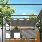 3m x 3m Retractable Roof Garden Pergola – Grey Sun Shade Canopy, Outdoor Patio Shelter