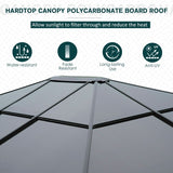 SolarLite Pavilion: 3 x 3.6m Aluminium-Clad Garden Gazebo with Polycarbonate Roof, LED Illumination & Protective Netting - Trade Warehouse