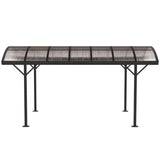 5m x 3m Aluminium Hardtop Gazebo – Brown Polycarbonate Roof Shelter
