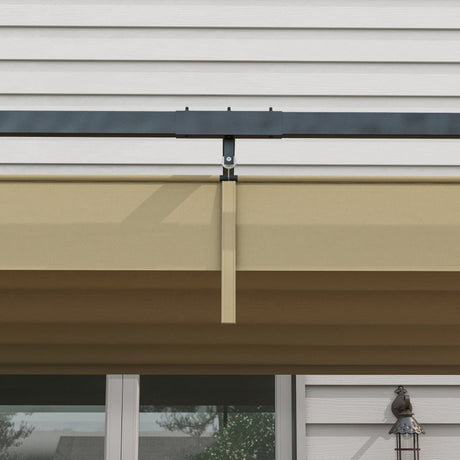 3m x 2m Retractable Roof Pergola – Khaki Outdoor Garden Canopy