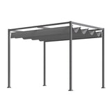 3m x 2m Grey Metal Pergola – Outdoor Patio Shade Shelter