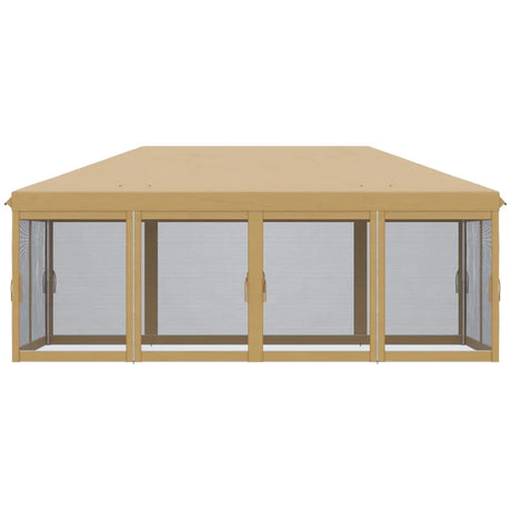 Beige 6m x 3m Pop Up Marquee Gazebo