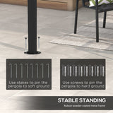 3m x 4m PA-Coated Sun Shade Shelter – Metal Frame Patio Cover