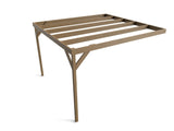 Wall-mounted Wooden Box Pergola Kit