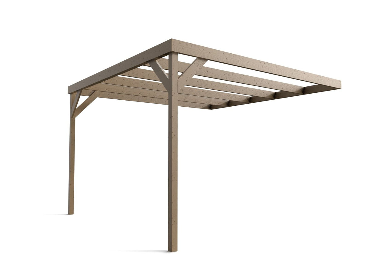 Wall-mounted Wooden Box Pergola Kit