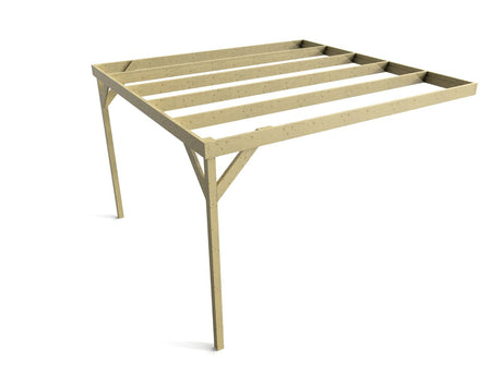 Wall-mounted Wooden Box Pergola Kit