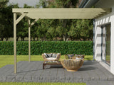 Wall-mounted Wooden Box Pergola Kit