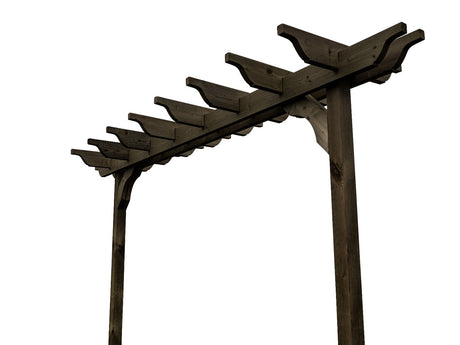 Sculpted Double Beam Pergola, Plant Climbing Arbour - Sculpted brace