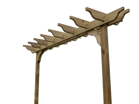 Sculpted Double Beam Pergola, Plant Climbing Arbour - Sculpted brace
