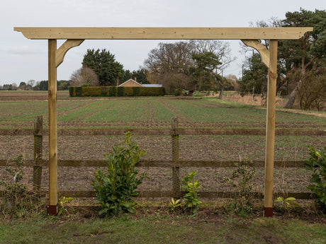 Screen Double Beam Pergola, Plant Climbing Arbour - Sculpted Brace