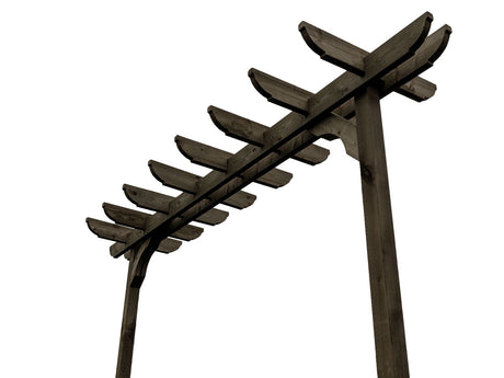 Corbel Double Beam Pergola, Plant Climbing Arbour - Sculpted brace