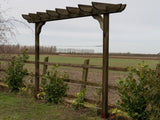 Corbel Double Beam Pergola, Plant Climbing Arbour - Sculpted brace