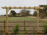Corbel Double Beam Pergola, Plant Climbing Arbour - Sculpted brace