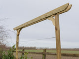 Screen Double Beam Pergola, Plant Climbing Arbour - Corbel Sculpted Brace