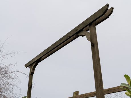 Screen Double Beam Pergola, Plant Climbing Arbour - Corbel Sculpted Brace