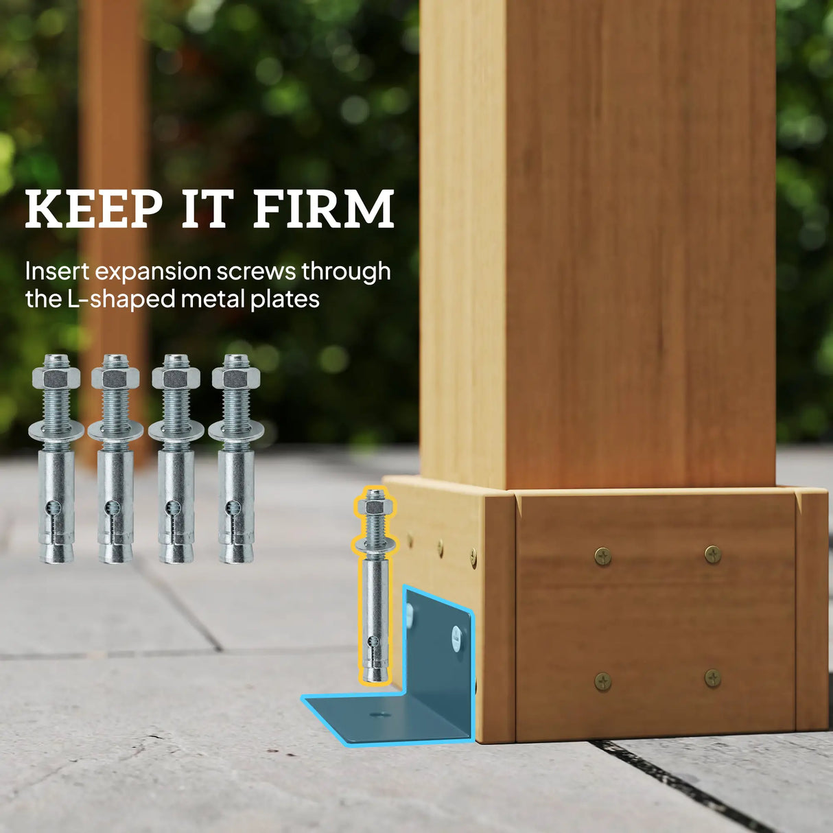 3.6x3.6m Wooden Garden Pergola Kit – Dark Brown Pergola Gazebo Grape Trellis with Stable Support Structure