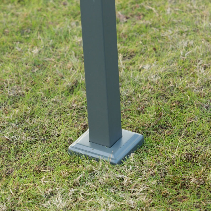 3m x 2m Grey Metal Pergola – Outdoor Patio Shade Shelter