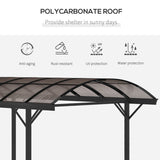 5m x 3m Aluminium Hardtop Gazebo – Brown Polycarbonate Roof Shelter